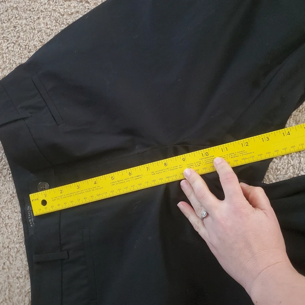 Ann Taylor Loft Black Dress Pants Women's Petite Curvy Fit 8P - Picture 7 of 8
